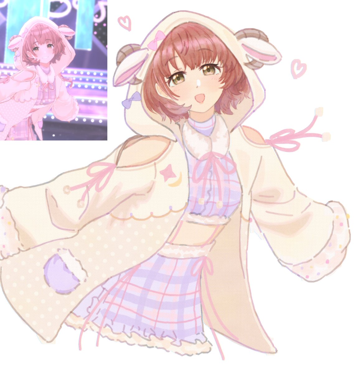 🫶🏻🫶🏻
 #リプ来たシャニソンのMVのスクショを自分の絵柄で再現する
#郁田はるき