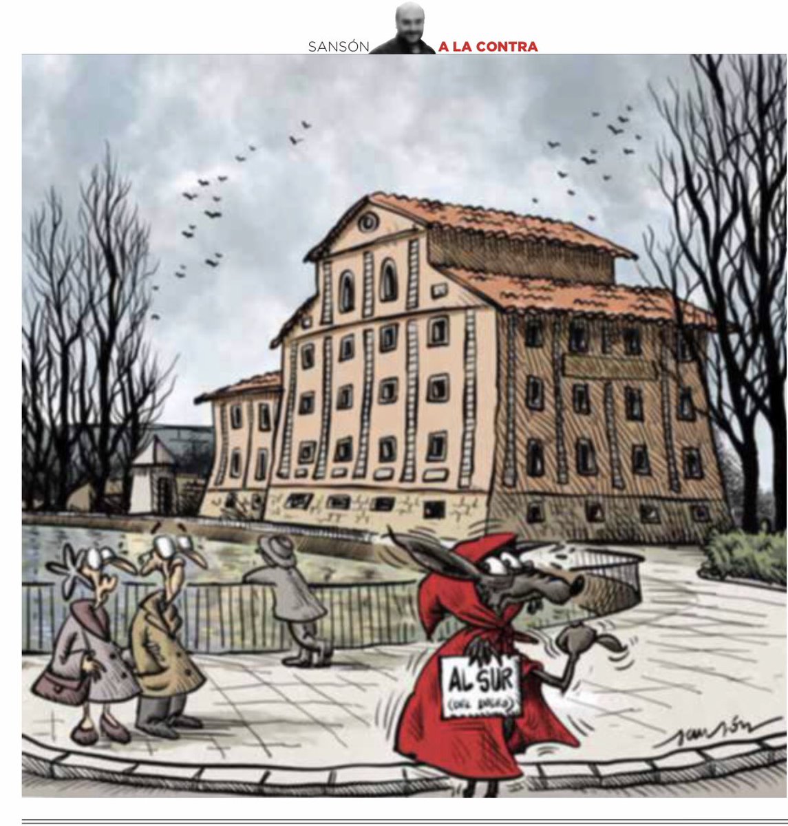 DavidEsteban_R's tweet image. La dársena del Canal de Castilla y la Fábrica de Harinas de @AytoRioseco en “La Contra” de hoy del gran @SansonHumor en el @nortecastilla. Porque aunque el de hoy vaya a ser un día de cielos grises, siempre es una oportunidad visitar Medina de Rioseco. Espacio sin igual.