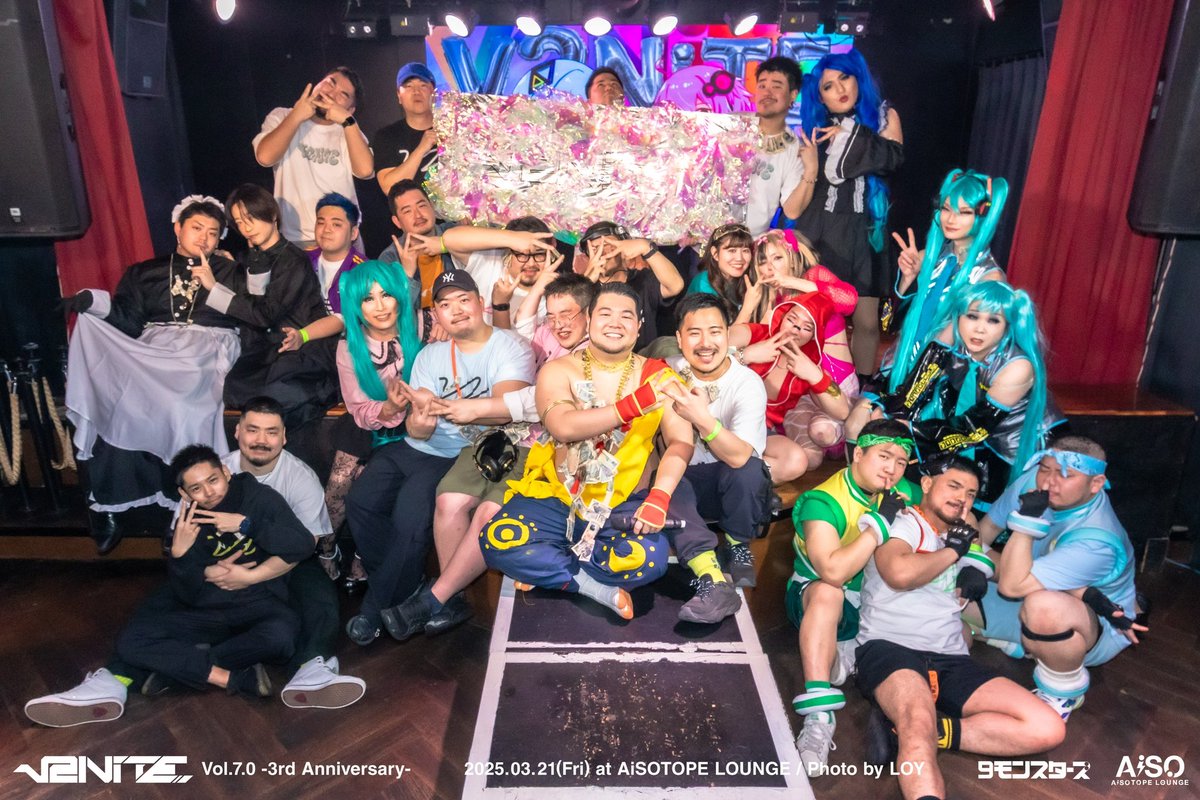 #V2NiTE Vol.7.0 -3rd Anniversary-

たくさんのご来場、誠にありがとうございました！

次回は2025/11/1、初の土曜日開催です✨