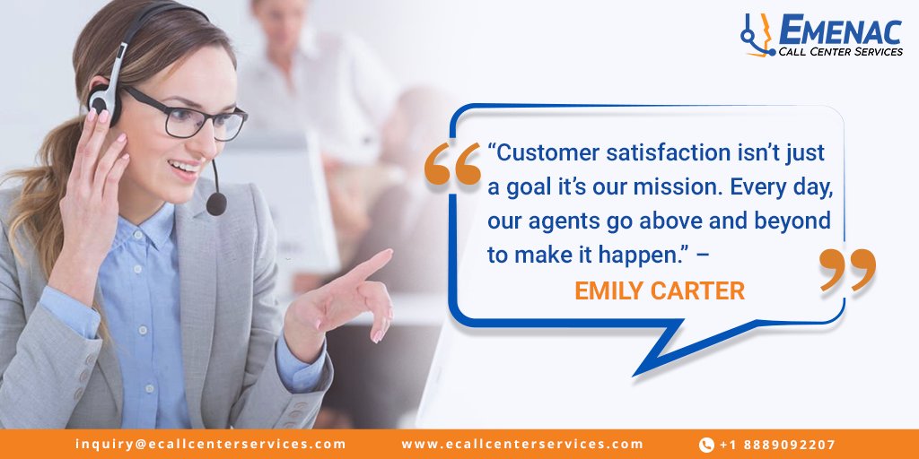 EmenacCCS's tweet image. Customer satisfaction isn’t just a goal it’s our mission. Every day, our agents go above and beyond to make it happen! 😇

🌐 ecallcenterservices.com
📧 inquiry@ecallcenterservices.com
.
.
#ECallCenterServices #FamousQuotes #satisfaction #customerservice #customersatisfaction