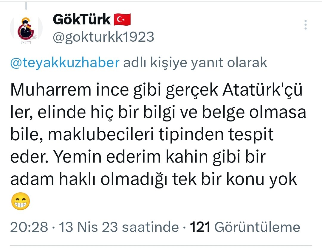 gokturkk1923's tweet photo. Şimdi herkes Muharrem ince'ye haksızlık ettik, bu adam kral adammış, çok haklıymış diyerek günah çıkartıyor. Alim olan İnce'nin her zaman haklı olduğunu çoktan biliyordu. https://t.co/sQYYJ1g0h8