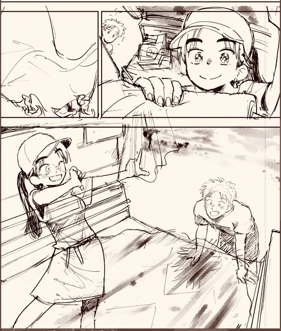 今日の進捗
昨日のカットの描きなおし
すしざんまいポーズよりはかわいくなった 