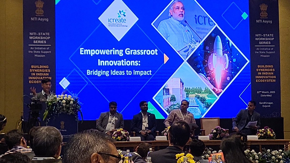 InfoGujcost's tweet image. "Startups are the engines of exponential growth, manifesting the power of innovation.” 

The statement by our Hon’ble Prime Minister comes alive in the session, NavacharKeSarthi, during the The #NationalWorkshop on Building Synergies in the Indian Innovation Ecosystem was