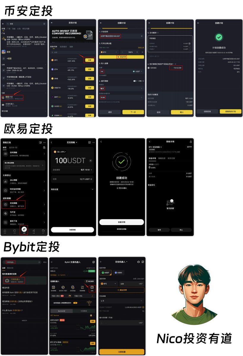 2025 DCA 定投加密货币最新教程！》 最近，加密货币市场跟着美股一同大幅回调。当市场中绝大部分人都在恐慌抛售的时候，其实正是DCA  定投、逢低买入的最佳时机。