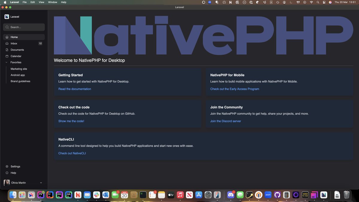 PeteBishwhip's tweet image. Want to build a new NativePHP for Desktop app directly from the laravel installer? Go for it!
laravel new MyApp --using=nativecli/desktop-starter-flux
When you run this, it will now scaffold a brand new #NativePHP app and install it for you. It's as easy as that!
