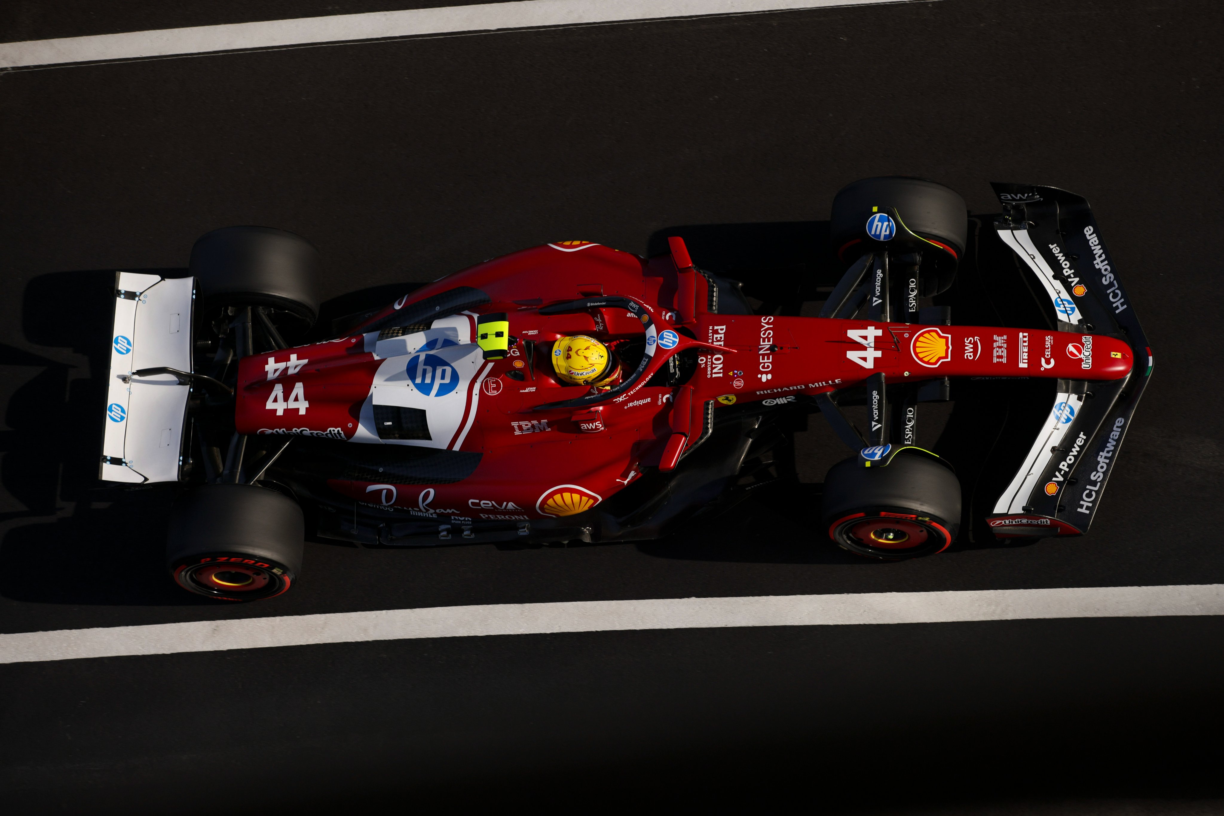 Hamilton en la clasificación del GP de China. Fuente: Twitter Ferrari
