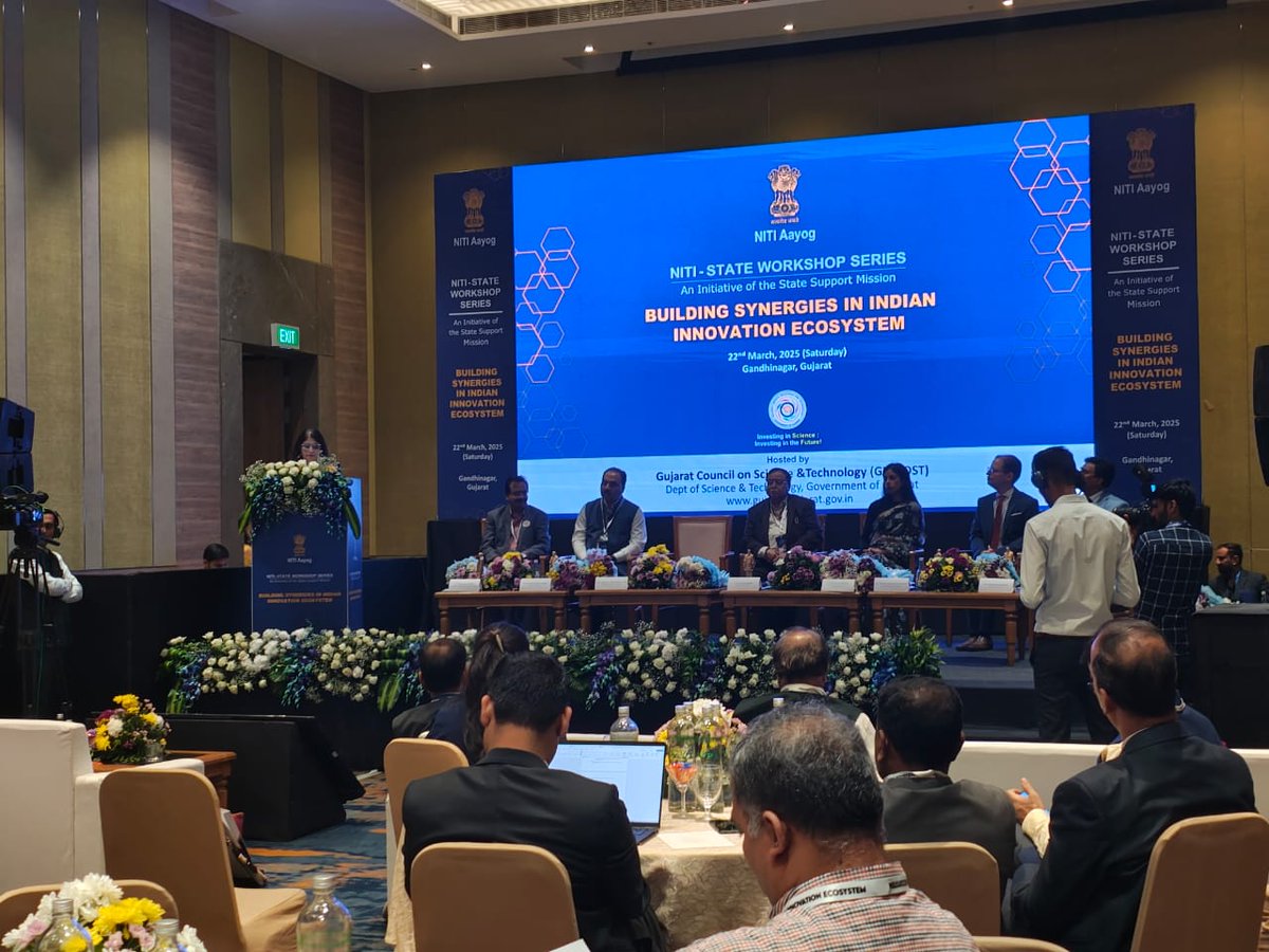 InfoGujcost's tweet image. India’s #Innovation footprint is spreading globally day by day, strengthening the national economy and providing unique opportunities to grow and prosper.

 The #NationalWorkshop on Building Synergies in the Indian Innovation Ecosystem was organized by @NITIAayog at #GIFTCity,