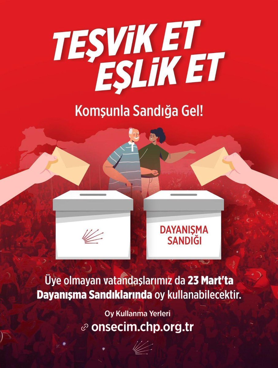 AvEceGuner's tweet photo. Yarın 23 Mart Pazar günü, 
Tarihi bir gün olacak. 

Yarın büyük bir demokrasi ve umut bayramı yaşanmalı. 

Haksızlıklara, hukuksuzluklara, 
Baskılara karşı, 
Demokrasimize, Cumhuriyet değerlerimize verilen büyük zarara karşı, 
Ekonomik yıkıma karşı gür bir ses çıkaracağız; OY vereceğiz! 

Hangi siyasi partiden veya siyasi görüşten olursanız olun, bu kötü gidişata karşı itirazınızı bir oyla gösterin! 

Ailenizle, dostlarınızla, komşularınızla el ele, bayram coşkusuyla oy verin, 

Hep birlikte tarih yazalım! 

Atamız bizi izliyor. Yılmak yok. 

Kurtuluş yok tek başına! 
Haydi hep birlikte sandık başına!