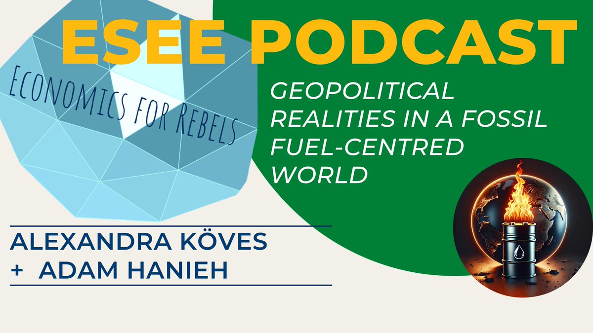 🎧The newest podcast episode of Economics for Rebels is now available!

This week, host Alexandra Köves interviews Adam Hanieh about the geopolitical realities of living in a fossil fuel-centred world.

ecolecon.eu/new-podcast-ep…

#EcologicalEconomics #podcast