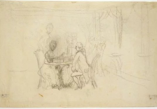 babel56's tweet image. Johann Wolfgang von Goethe (attr.)
Couple playing chess
Drawing
Undated and unsigned
📷 @KlassikStiftung, Weimar
#ChessInVisualArts #chess #ChessPlayer #drawing #Goethe #JohannWolfgangVonGoethe (1749 - 22 March 1832) #OTD #DOTD