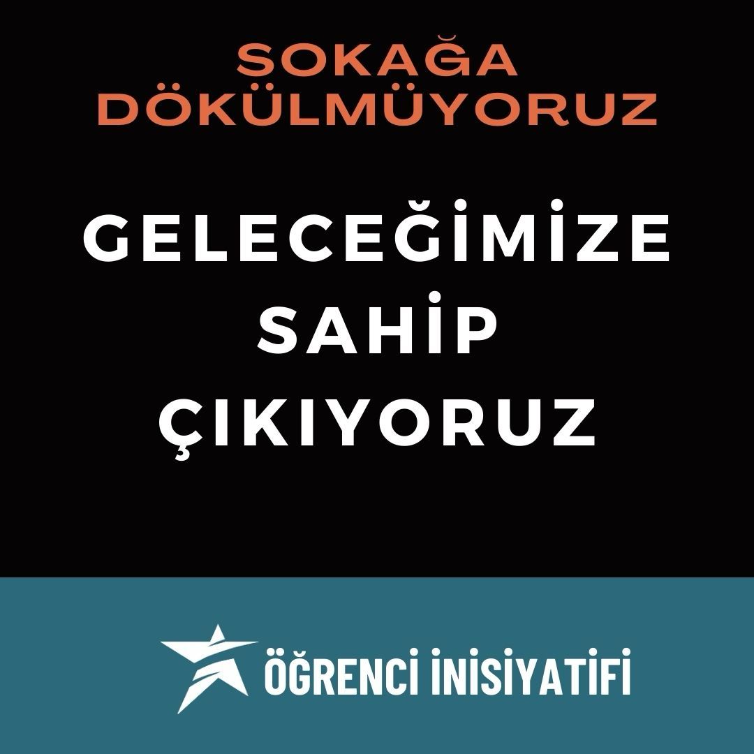 Bütün sıra arkadaşlarımıza sesleniyoruz: antidemokratik uygulamalara, haksızlıklara, hukuksuzluklara karşı İNİSİYATİF AL, ÖRGÜTLEN!
Geleceğimize hep birlikte sahip çıkıyoruz!
YAŞASIN ÖĞRENCİ DAYANIŞMASI!
#sokağa
#diploma