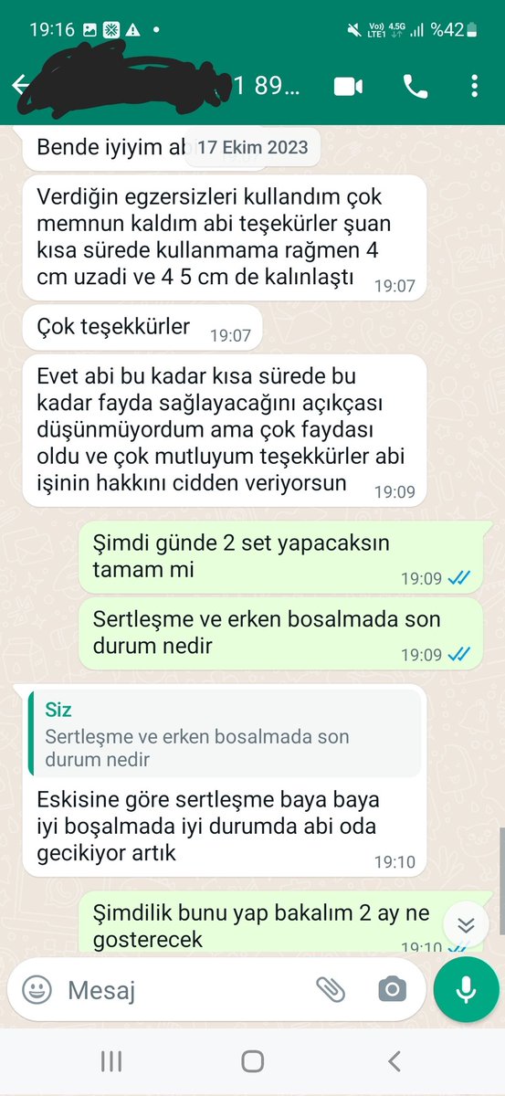 20 eylül'de hakan23cm egzersizlerine basladi

17 ekim'de attigi mesaj

Penisinde. 4  Santim Uzama  
 
 4.5  santimde. Kalinlasma oldu

Yazışmaları okuyunuz egzersiz yapısı her zaman gelişim saglar
WHATSAP LINK⬇️

wa.me/905367101658