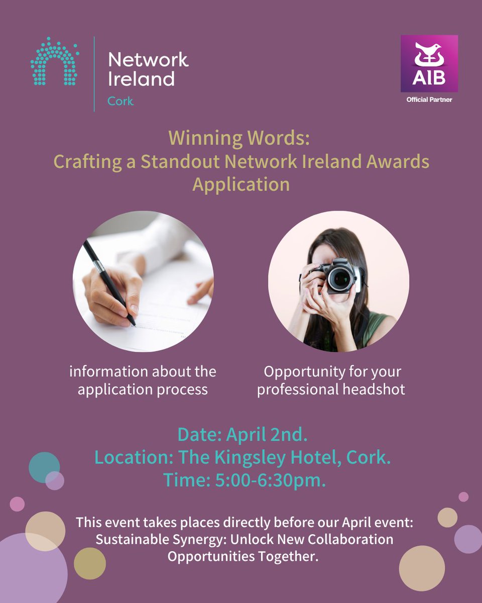 Businesswoman of the Year Awards Application In Person Workshop! 💼✨

Learn from past winners, who'll share their insights on applying for this prestigious award. Get valuable tips, support, and details about the application process—plus a FREE professional headshot for your