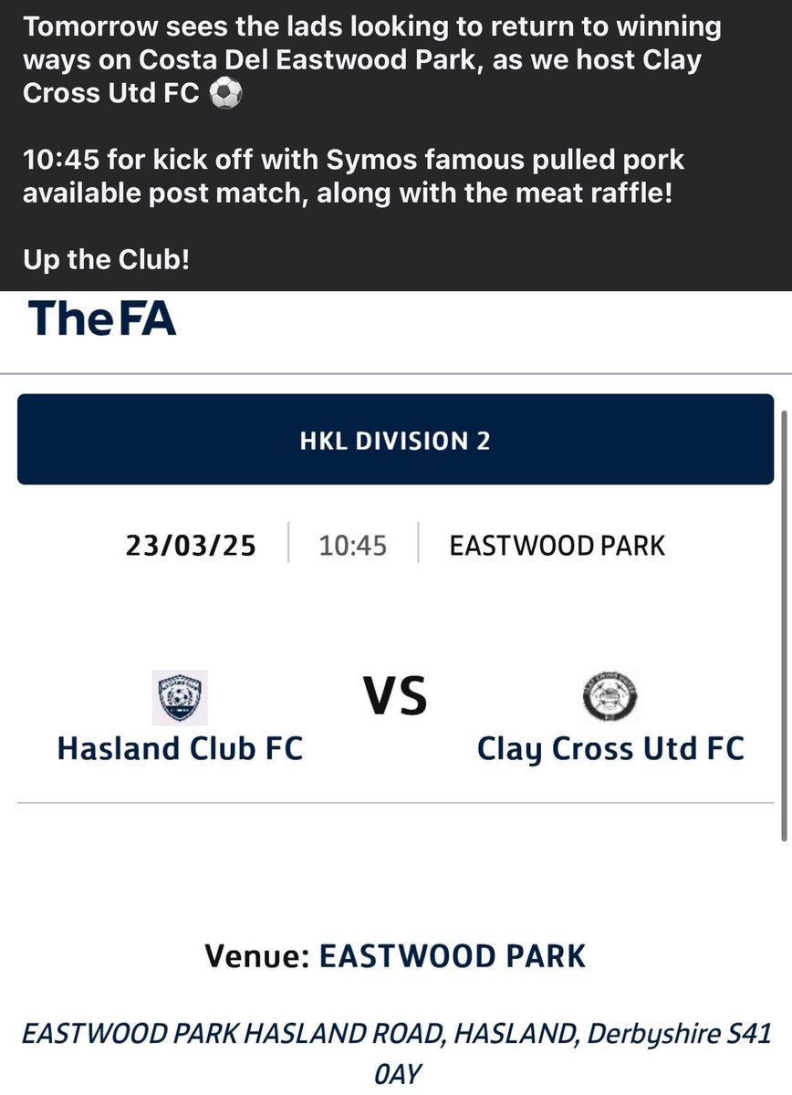 HASLAND CLUB FC tweet media