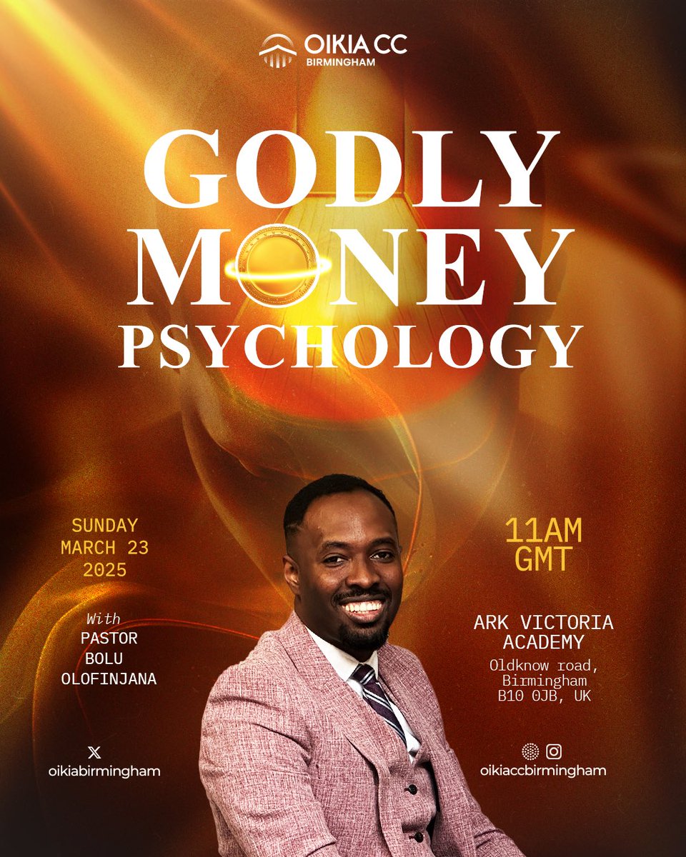 OikiaBirmingham's tweet image. "Unlock the true purpose of money and wealth! 
This Sunday, join us as we dive into God's Word to discover a biblical mindset towards finances. Get ready to transform your relationship with money and wealth! #GodlyWealth  
#ChurchinBirmingham 
#FamilyChurch
#KidsChurch