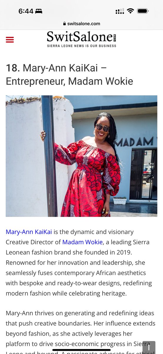 These are our Leaders✊🏾

27 Sierra Leonean Women in Business and Public Service

Check them out - switsalone.com/51401_the-lead… 

#MakeSierraLeoneFamous