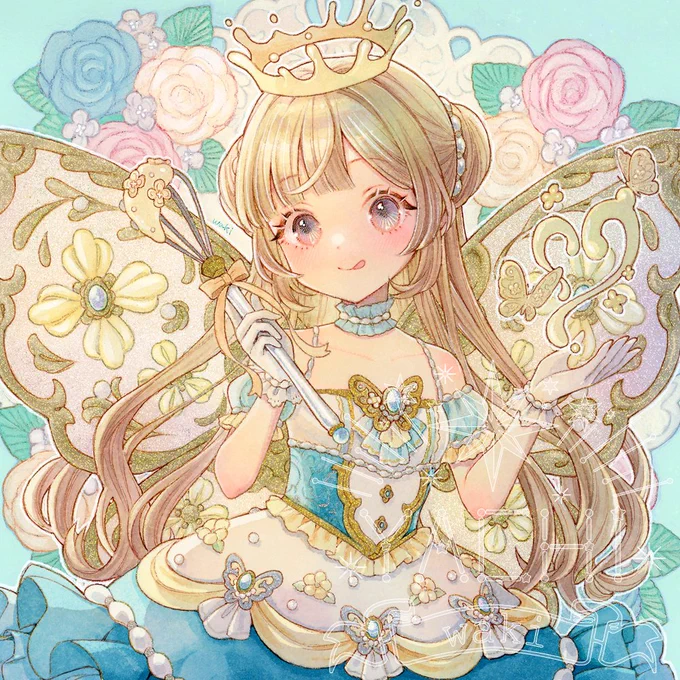 #一次創作祭り春の陣2025アナログで煌めくファンタジーなイラストを制作しています 