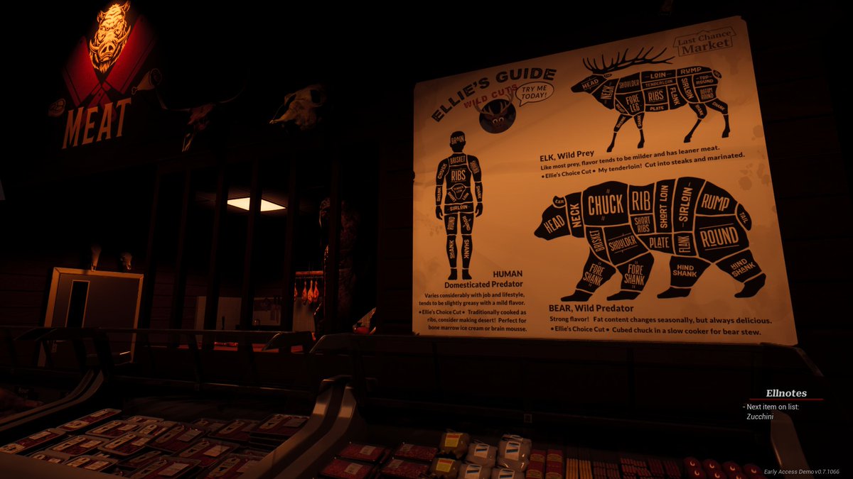 EldritchDev's tweet image. Last Chance Market, where today's unwary shopper becomes tomorrow's meat special.

Try our demo and see if you can get everything on your shopping list now: store.steampowered.com/app/1869110/La…

#screenshotsaturday #indiedev #indiegame #horror