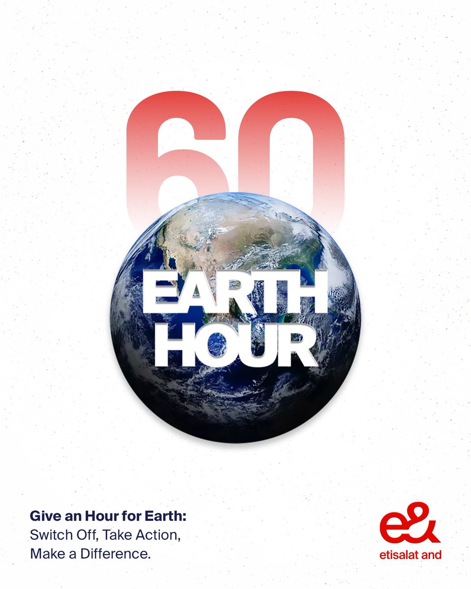 eAndGroup's tweet image. Tonight at 8:30 PM, let’s take a stand for the planet – switch off for #EarthHour. 
It’s a small gesture with a bigger purpose – let’s continue the effort, #GoForMore, and work towards real change.
 
#eAnd #ClimateAction