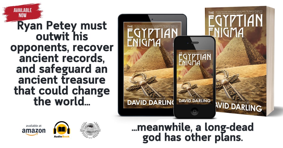I can neither confirm nor deny the recent discoveries beneath the Khufu pyramid have anything to do with my recent release, The Egyptian Enigma.
Were the underground structures mentioned within the novel? How did the Egyptians move the monolithic stones? Hall of Records? Oh yes..
