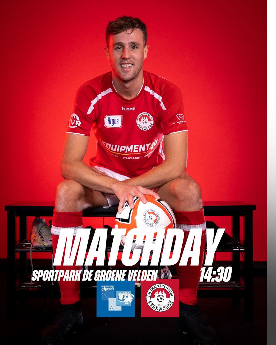 VVRenswoude1's tweet photo. MATCHDAY ⚽️
Vandaag spelen we in Veenendaal tegen @vvdemerinos1
Op sportpark De Groene Velden begint de wedstrijd om 14.30u
#merren https://t.co/FdRT1eD7o8