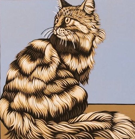 'Winnie' by contemporary printmaker Jill Kerr #WomensArt