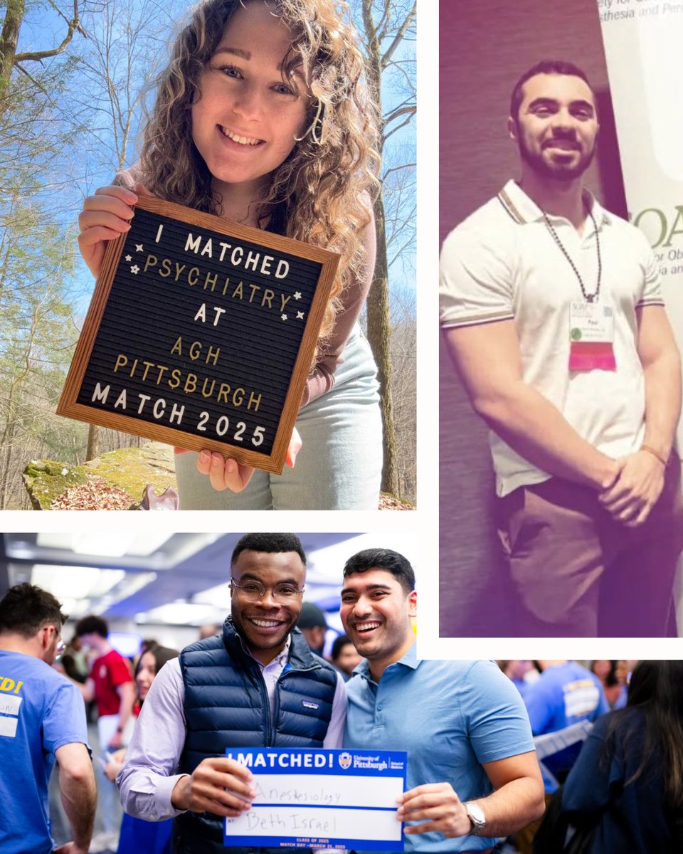 🎉 Huge congrats to our OB/Women's #OBAnes Research Scholars on #MatchDay2025 success!

👏 Emma N. ➡️#Psychiatry ➡️ AHN
👏 Paul R. ➡️ #anesthesia ➡️ @pittanes @pittanesres
👏 Okey A. ➡️ #anesthesia➡️@bidmcanesthesia

We are proud of their hard work, excited for their futures!