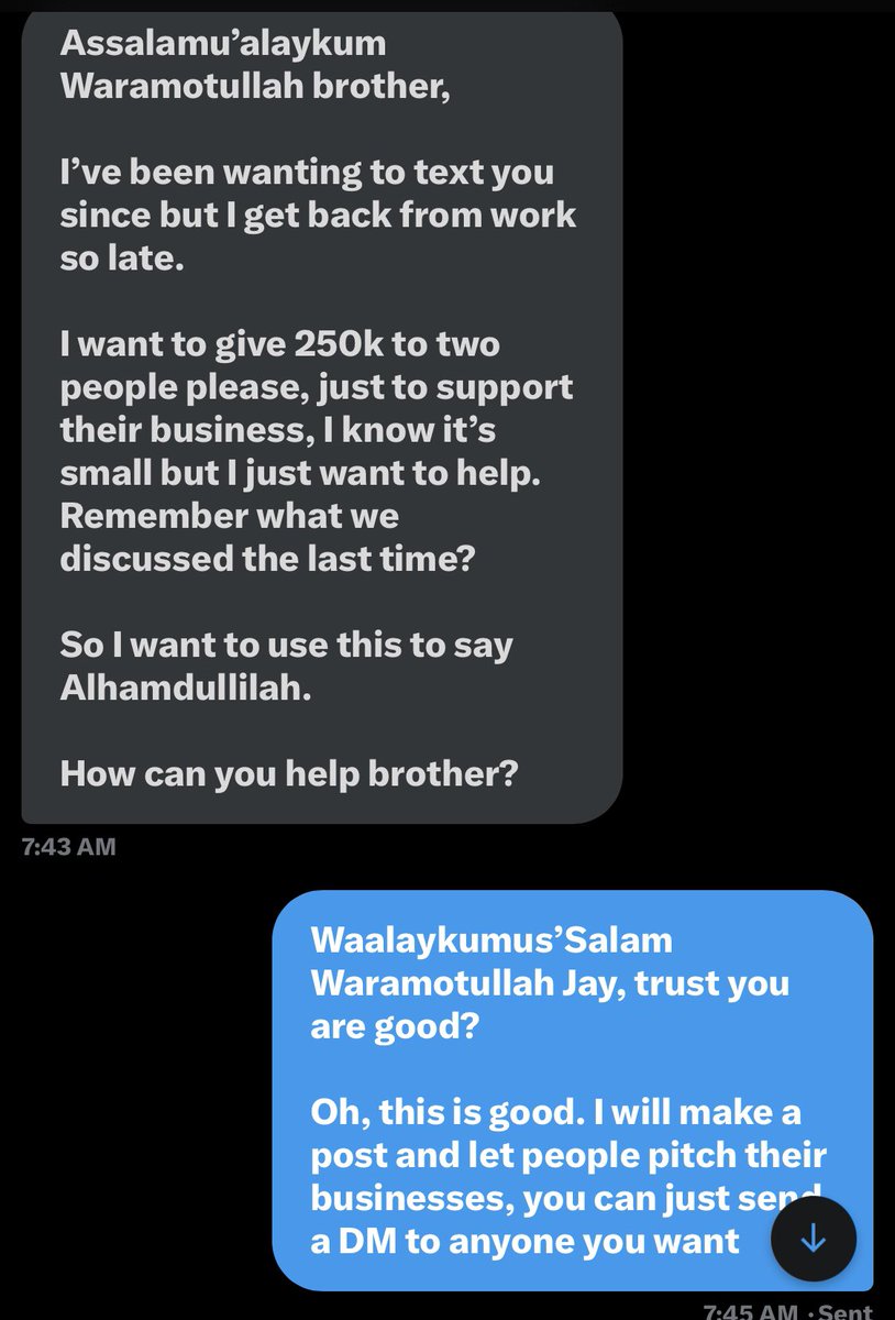 tundeskie's tweet photo. Hi guys, so a brother is willing to support two businesses with 250k each. Just pitch your business under this post, HE WILL SEND YOU A DM. Pls don’t send me a DM about this. 

It is open to both Christians and Muslims. 

Good luck to you all. https://t.co/EBjzs3Av5e