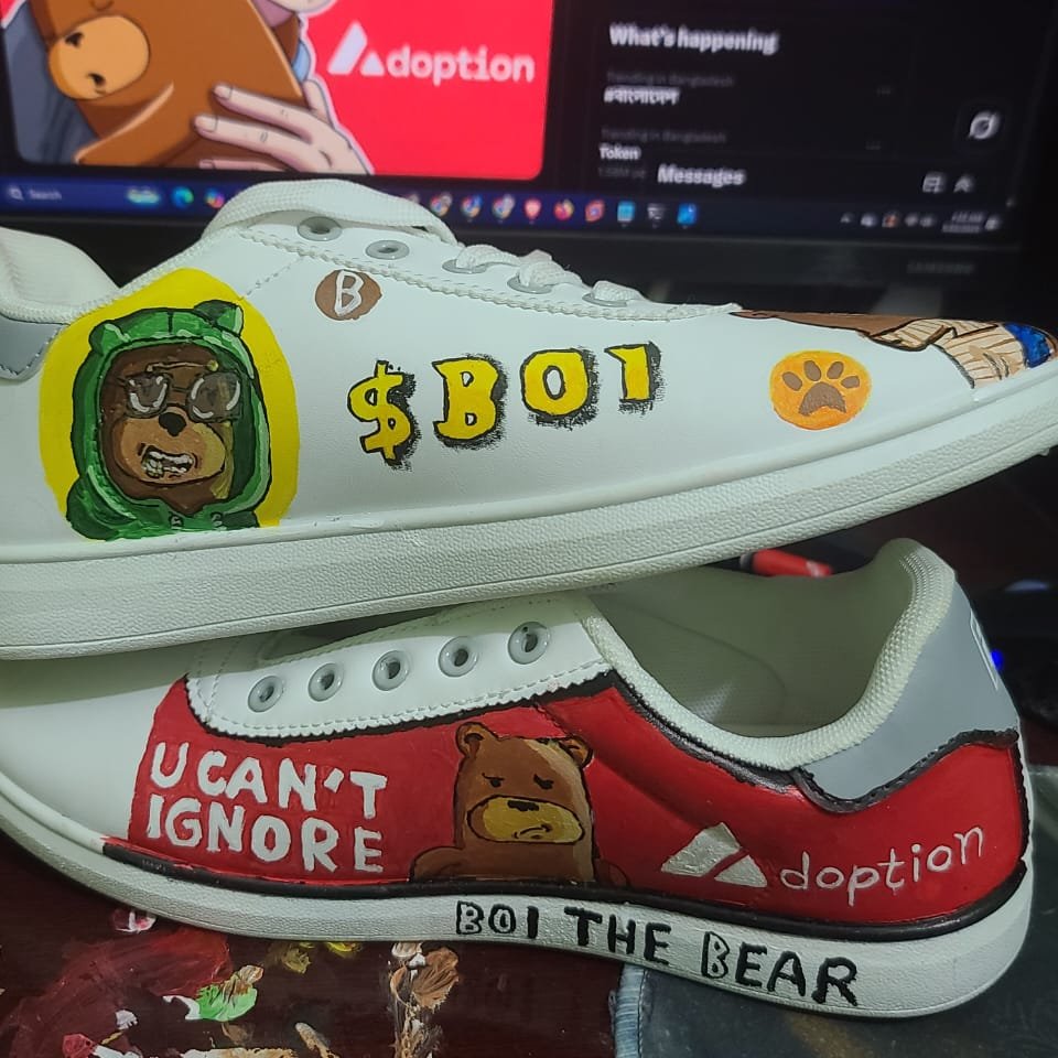 0xMahabub's tweet photo. Spent a sleepless night perfecting every detail, my heart into this for @boithebear
Art is my way of expressing love, and this custom design is a tribute to $BOI
@hakikiceo hope you feel the passion, maybe… just maybe, you're SEDUSE again!
#BoiRun $BOI $AVAX @avax https://t.co/Bvs8bxt5Iu