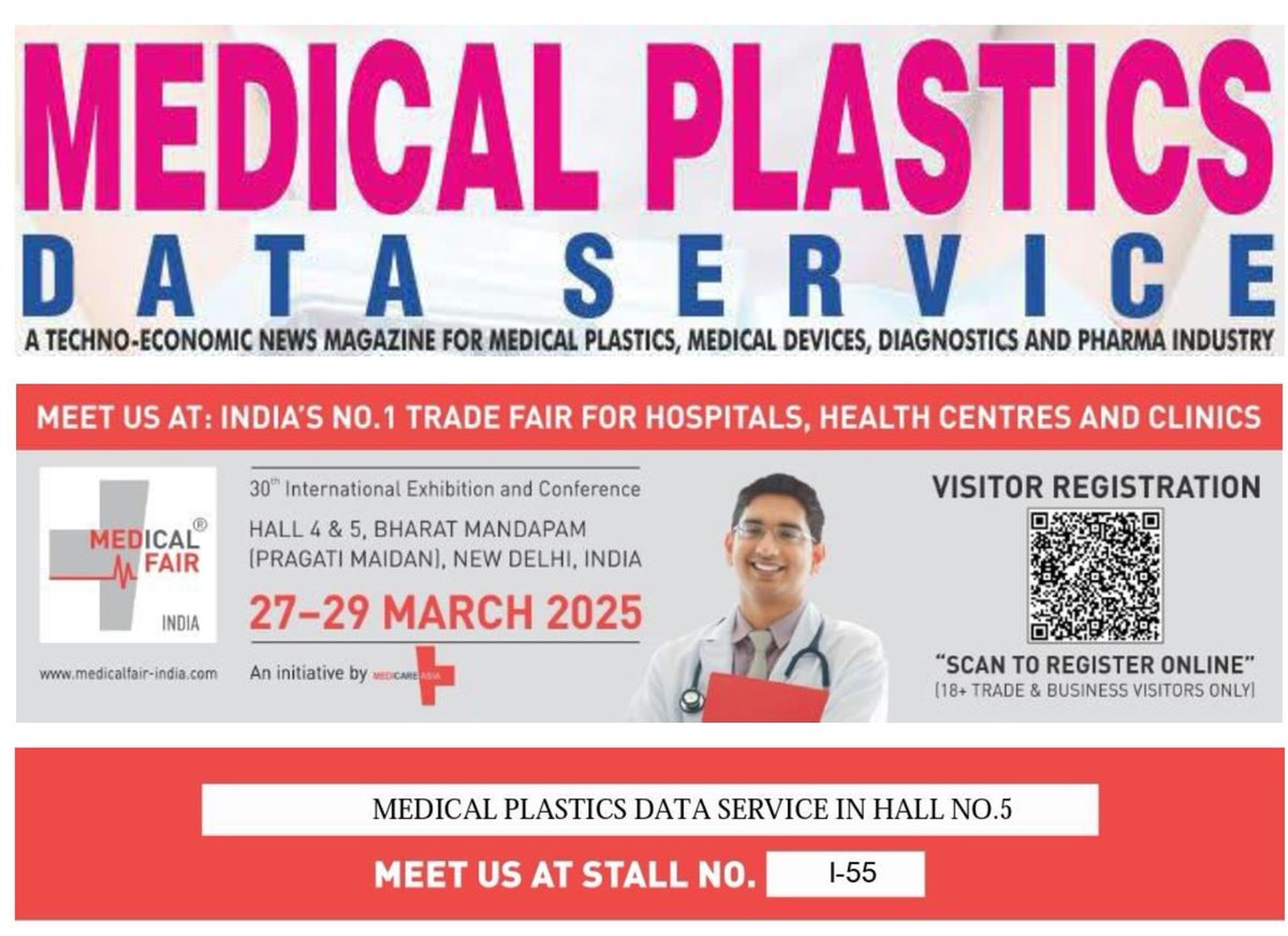 dlpandya's tweet photo. Meet us @ " Medical Fair India 2025" at Pragati Maidan, New Delhi, March 27 - 29, 2025. https://t.co/k3zZN05L5b