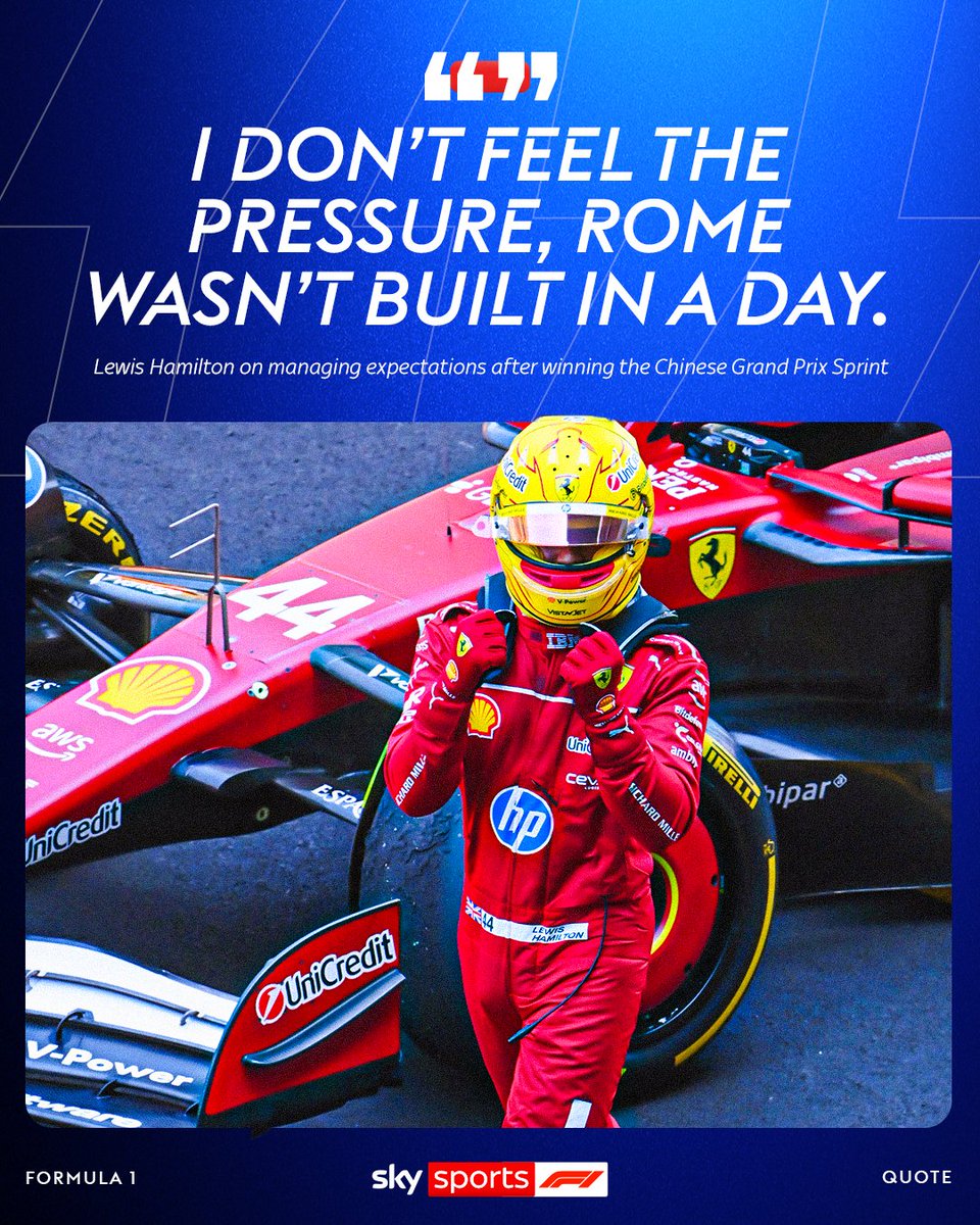 SkySportsF1's tweet photo. Lewis Hamilton insists "we are not going to get ahead of ourselves" after Sprint win 🏆 https://t.co/oqS9xYi41W