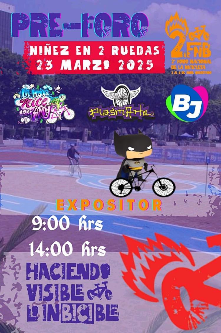 IsraelSamanoBat's tweet image. Domingo 23 de marzo, a las 10:00 hrs hablaremos del Ciclismo Urbano y como Rodar Seguro en las calles de la ciudad
Los esperamos en la explanada de la alcaldía Benito Juárez
Taller de mecánica básica 🚴🔧⚙️🔩🪛
Biciescuela 🚲🏣
Niños en 2 ruedas 🚲🫨
Movilidad en BJ 🛴🚲🚴🚶♀️