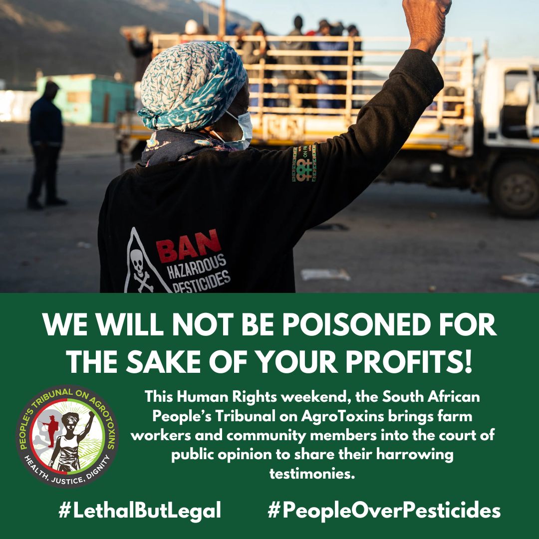 SA People’s Tribunal on AgroToxins is live: youtube.com/@SAPeoplesTrib…, and will be adjudicated 3 influential SA women who have remarkable track records in ensuring justice for the voiceless – Judge Navi Pillay, Dr Sophia Kisting-Cairncross, Human Rights Commissioner Philile Ntuli.
