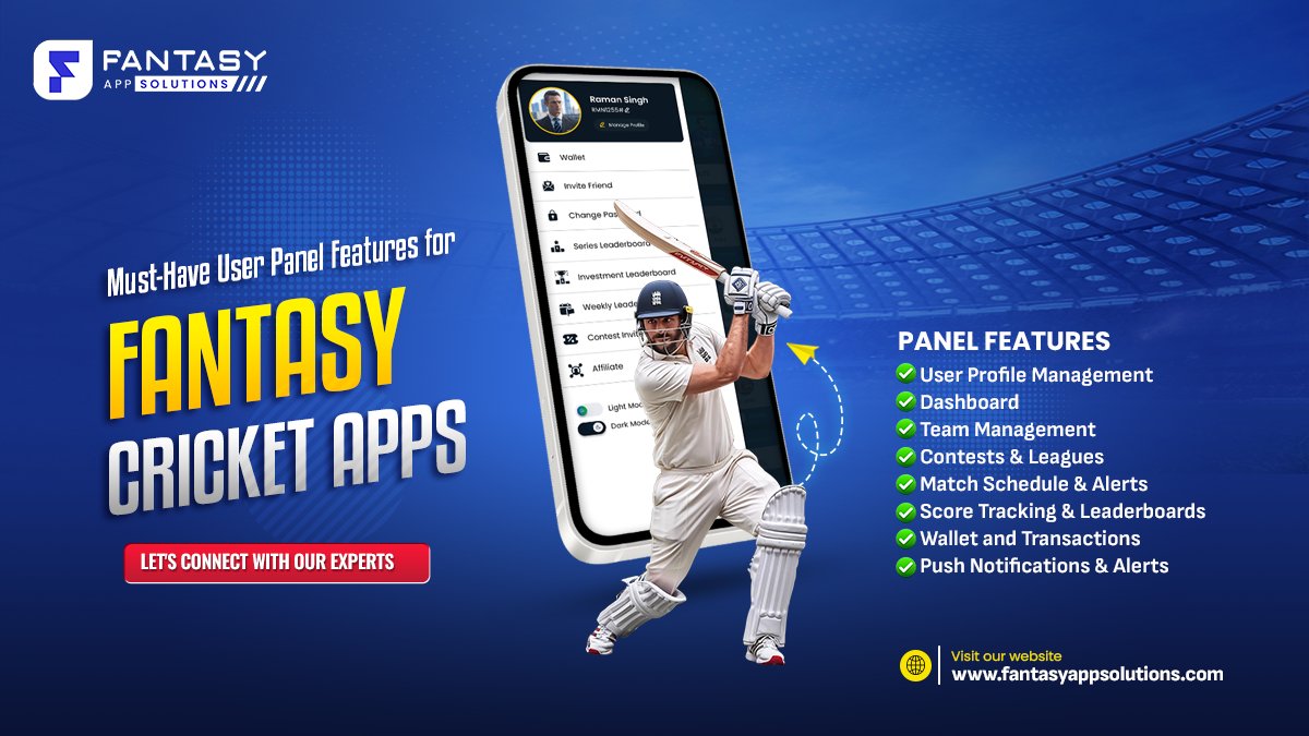 fanappsolutions's tweet image. Transform your Fantasy Cricket business with a 𝐅𝐚𝐧𝐭𝐚𝐬𝐲 𝐂𝐫𝐢𝐜𝐤𝐞𝐭 𝐀𝐩𝐩 developed by industry-leading experts.
#FantasyCricketAppDevelopment #FantasyAppDevelopment #KKRvsRCB #CricketAppDevelopment #IPL #IPL2025 #IndianPremierLeague #FantasyAppSolutions