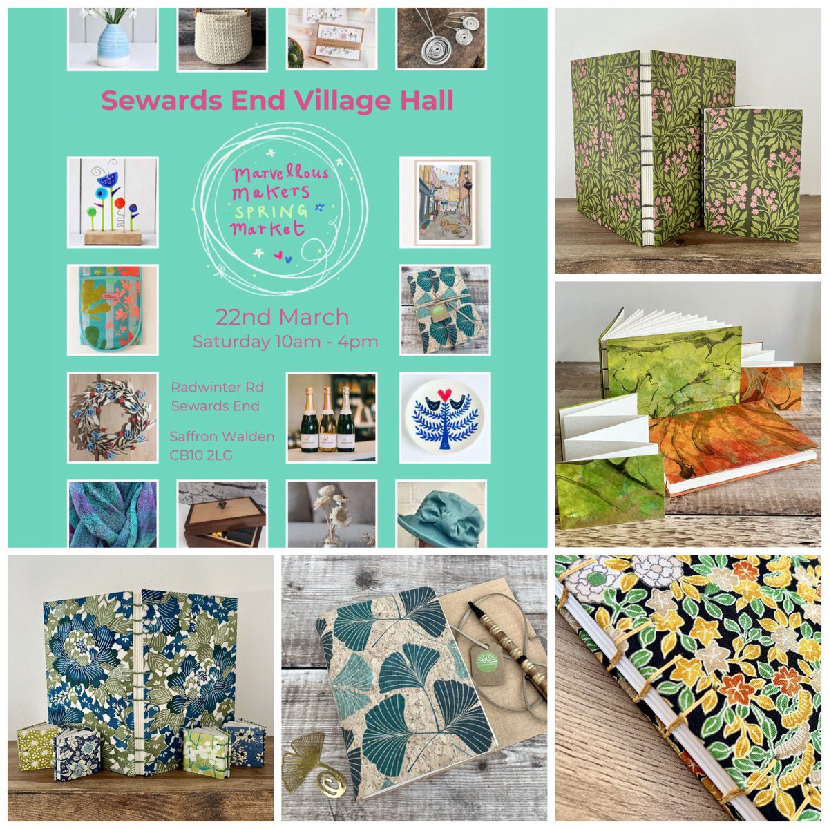 Today is my first event of the year and you’ll find me at the wonderful Marvellous Makers Spring Market just outside the beautiful ancient market town of Saffron Walden in Essex.
If you’re in the area, come and say hi!

#UKGiftHour #UKGiftAM #ShopIndie #GiftIdeas #SaffronWalden