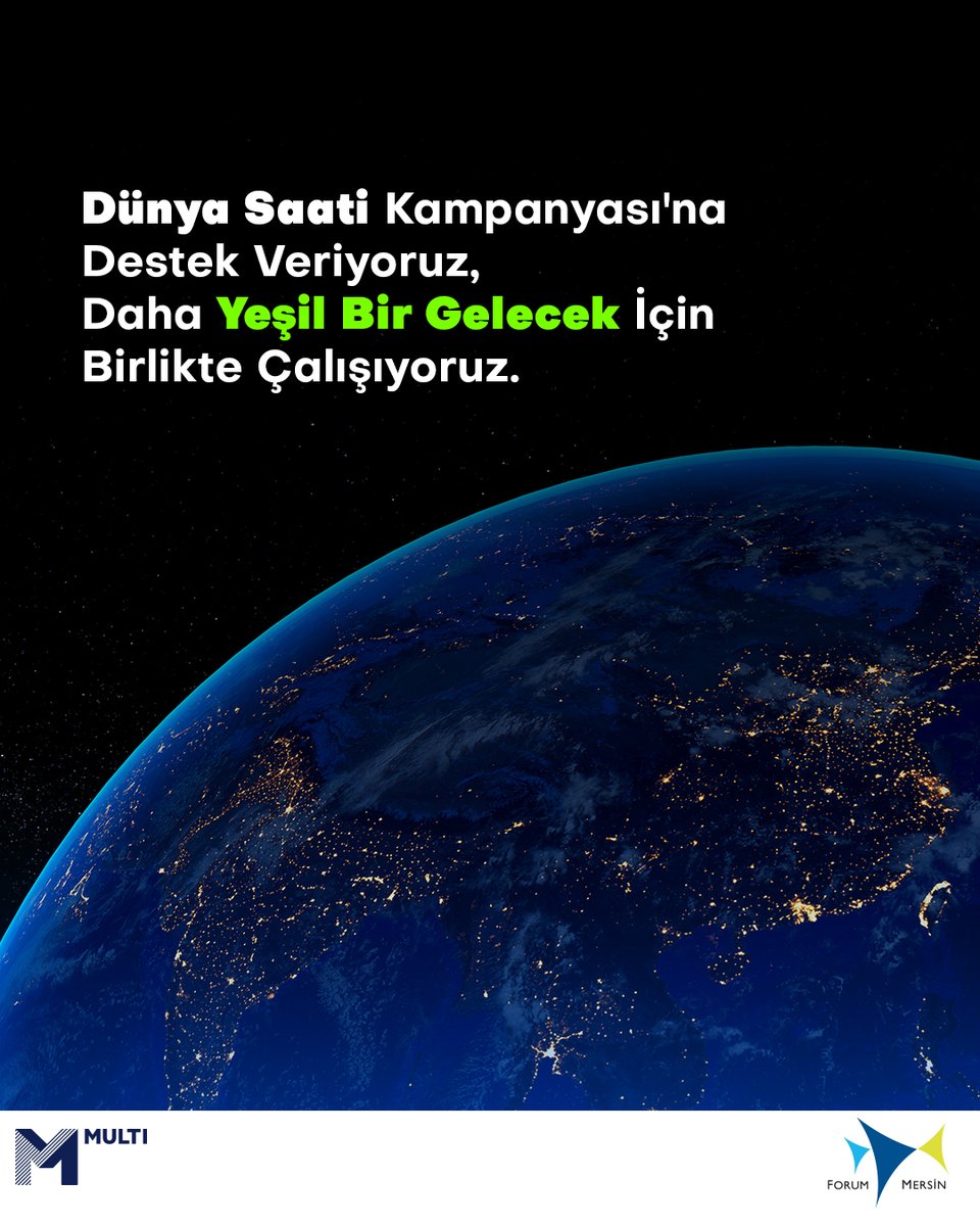 Daha yeşil bir dünya için Dünya Saati’ne destek veriyoruz. 🌍
Sizde enerjinizi bilinçli kullanarak, gezegenimizin geleceğine katkı sağlayabilirsiniz. Birlikte çevremiz için adım atıyoruz.🌱
