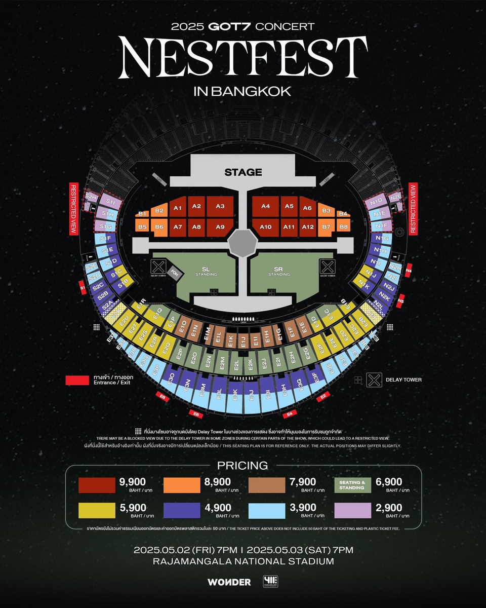 แจ้งก่อนนะคะ คอนเสิร์ต #GOT7_NESTFESTinBKK  💚🐥
 
🚩 จองคิวผ่านการกรอกฟอร์มทาง Google form เท่านั้น
- ค่ากดอยู่ที่ 300฿ ~ 700฿ ❌ไม่รับกดแบบระบุแถว❌
‼️ ลงฟอร์มให้กรอกวันที่ 26/03 เวลา 21:00น.

👉🏻 หากต้องการสอบถามเพิ่มเติม เมนชั่นใต้โพสนี้ได้เลยนะคะ🙏🏻

#GOT7_NESTFEST #GOT7