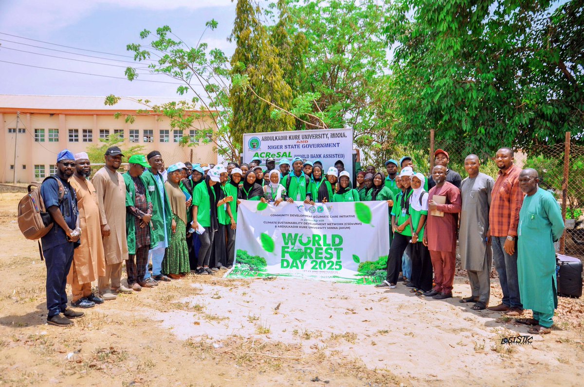 CSDevNet1's tweet image. @CSDevNet1 in collaboration with Community Development & Climate Care, marked World #Forest Day๐๐ณ๐ณ at the Green Tech HUB of Abdulkadir Kure University.
This activity took place at the ACReSal Nursery, creating an enriching experience for students.