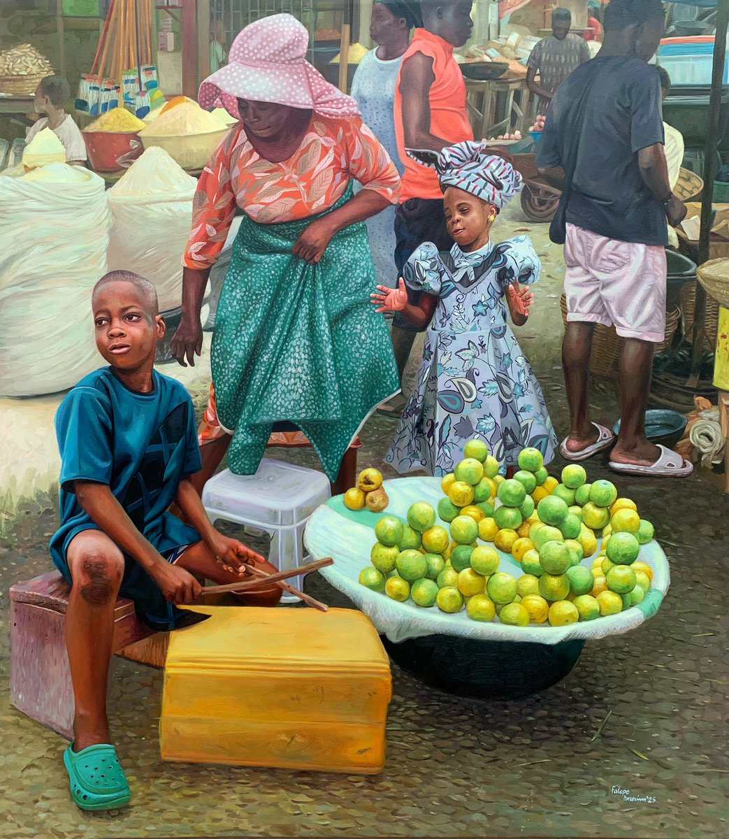 FalopeIbrahim's tweet photo. New Painting ‼️
CELEBRATING WITH GRANDMA
Oil painting on canvas 

42 x 48 inches

#NoDuplicateChallenge  #painting Super Eagles #FalopeArt #RamadanDay22 https://t.co/LI6lej4XMh