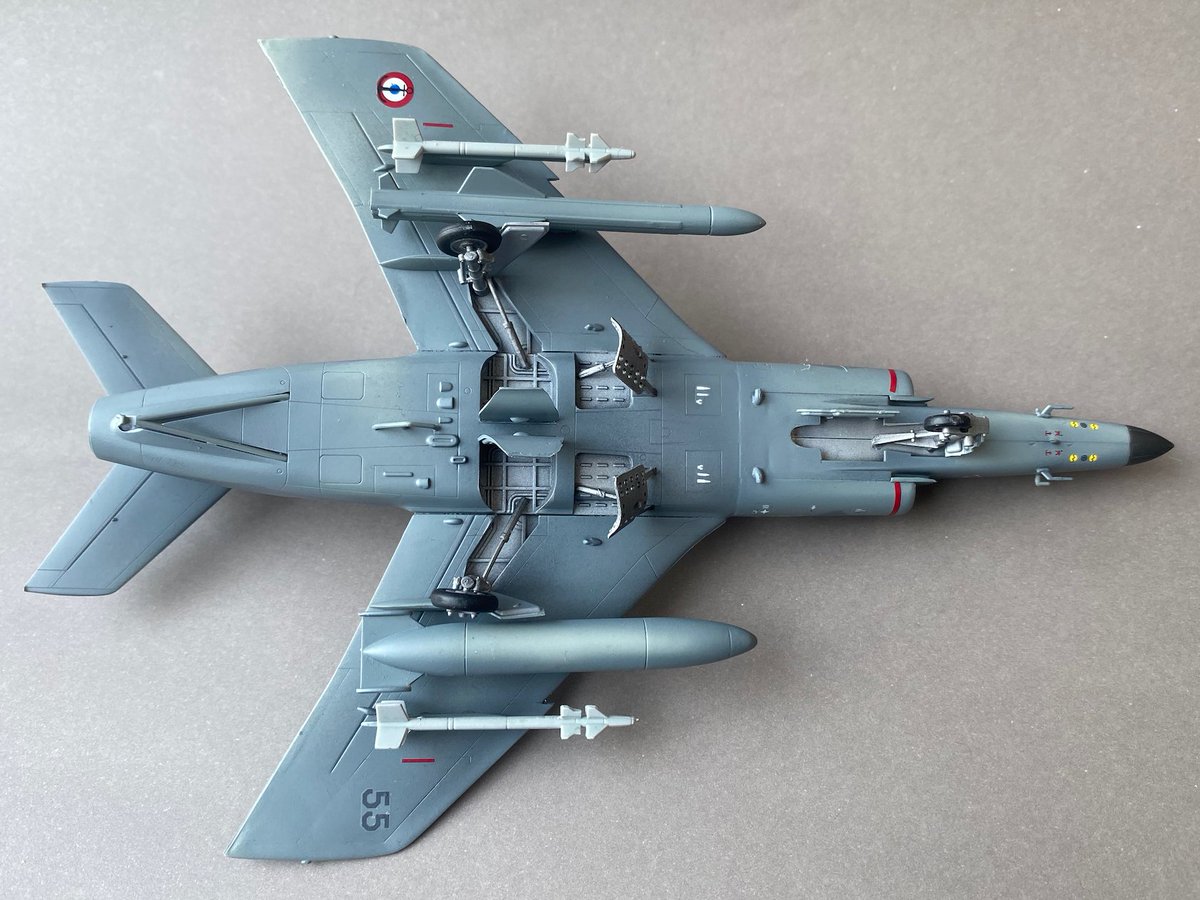 araigneedemars's tweet image. アカデミー 1/72 シュペル・エタンダール完成
 #AcademyModels