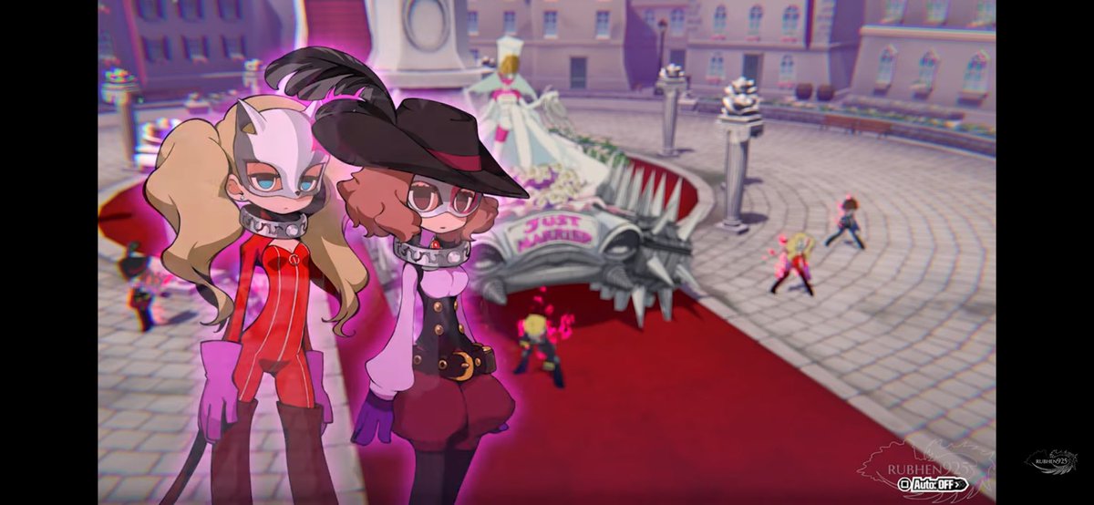 Phdesaint's tweet photo. Je ne m’attendais pas à ce que le méchant dans Persona 5 tactics soit si kinky à vouloir soumettre mon équipe en leur mettant des colliers magiques 🤯 https://t.co/8fIvPNKGQV
