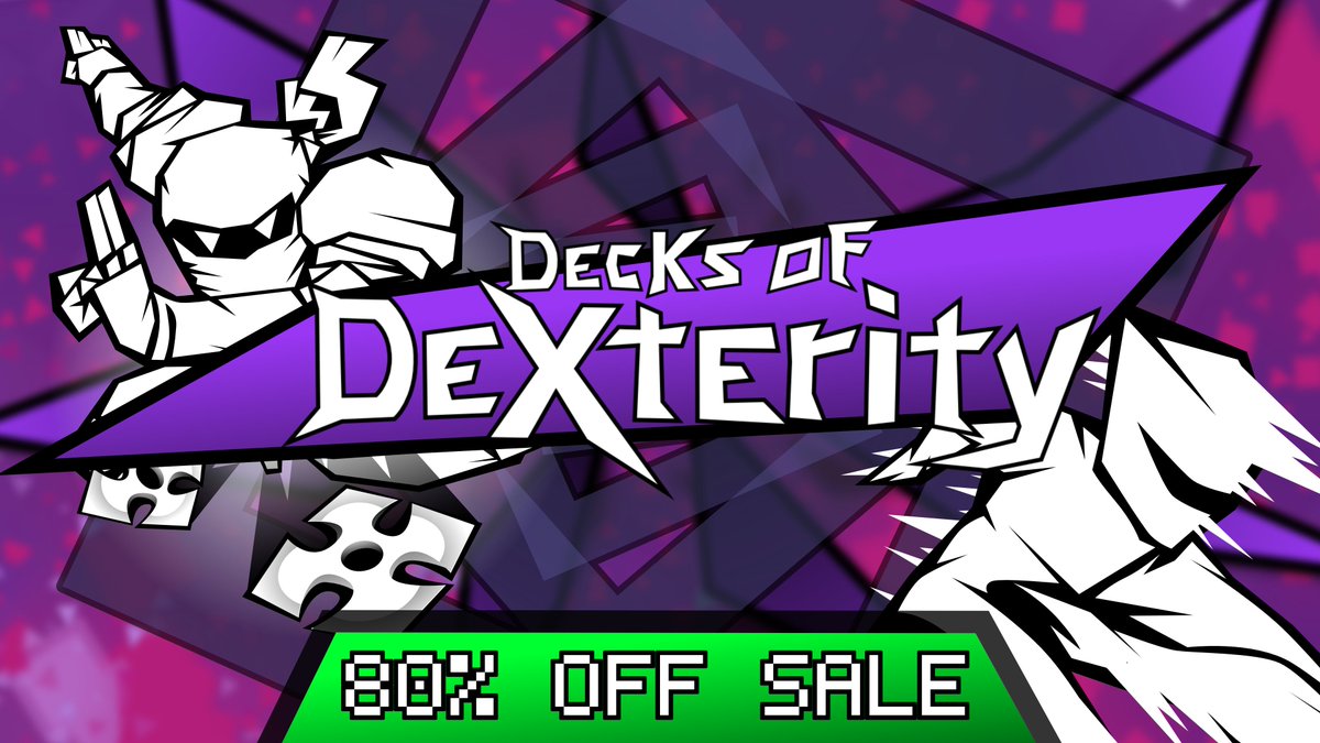 CodedGames's tweet photo. Decks of Dexterity is on sale on @GXgamesOfficial 
for 80% off! Check it out: https://t.co/v2PE3Dkkn4

#bullethell #cardgame #roguelike #GameMaker https://t.co/glGZJXVV6G