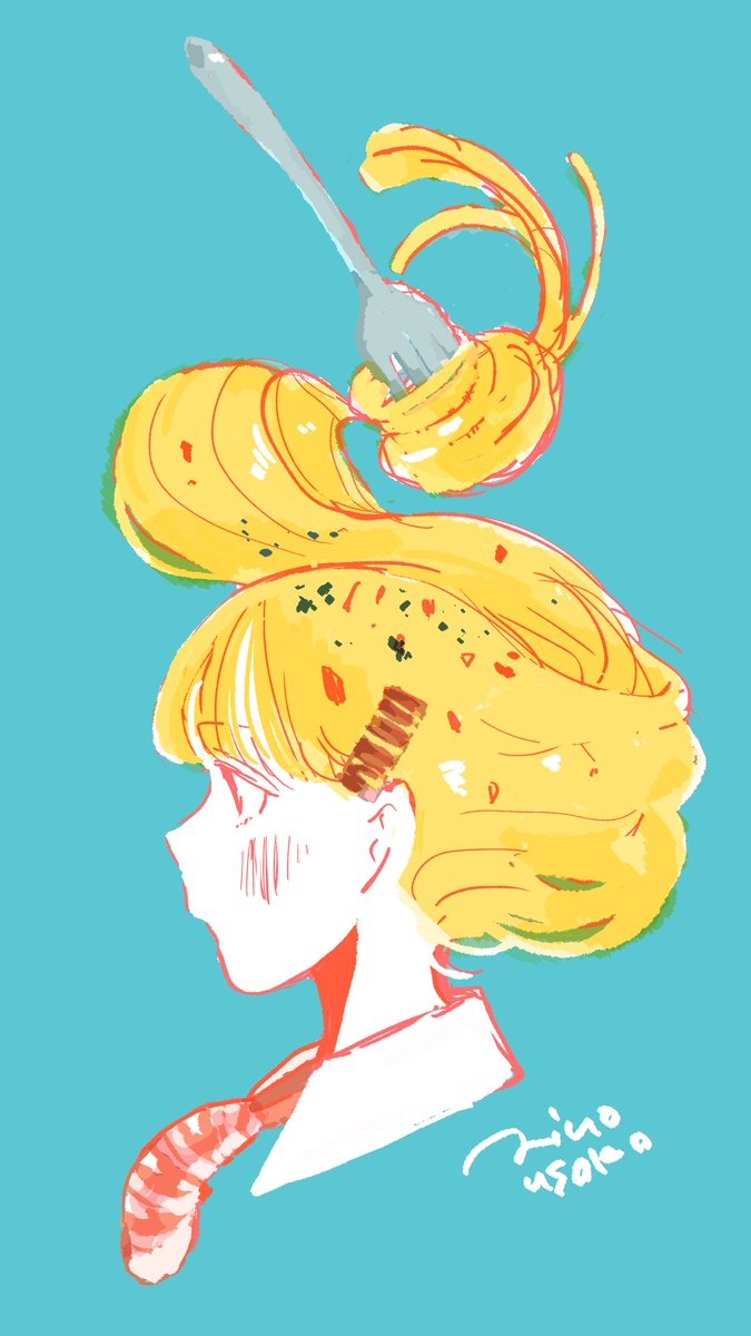 「たまにはラフをあげてみる。伸びる前に食べてね。 」|愛乃嘘子/ainousokoのイラスト