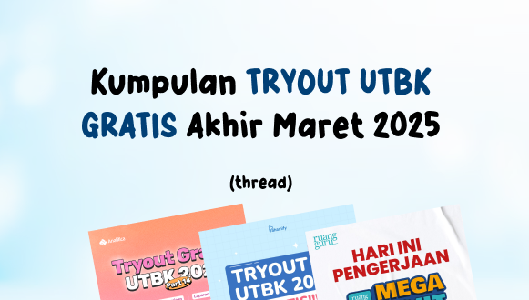 sisiutbk's tweet image. ‼️Kumpulan TRYOUT UTBK GRATIS Akhir Maret 2025!

[a thread]