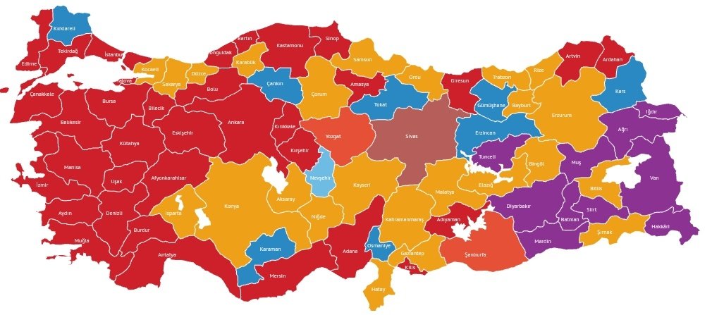 Bilinmiyor değil ama tekrar edelim. 19 Mart Darbesi'nin arkasında bu harita yatıyor. Çünķü artık devlet imkanlarını da kullansa, medyayı da kontrol etse seçim kazanamayacak bir iktidar var. O yüzden son çare rakiplerini tutuklattırıyor.