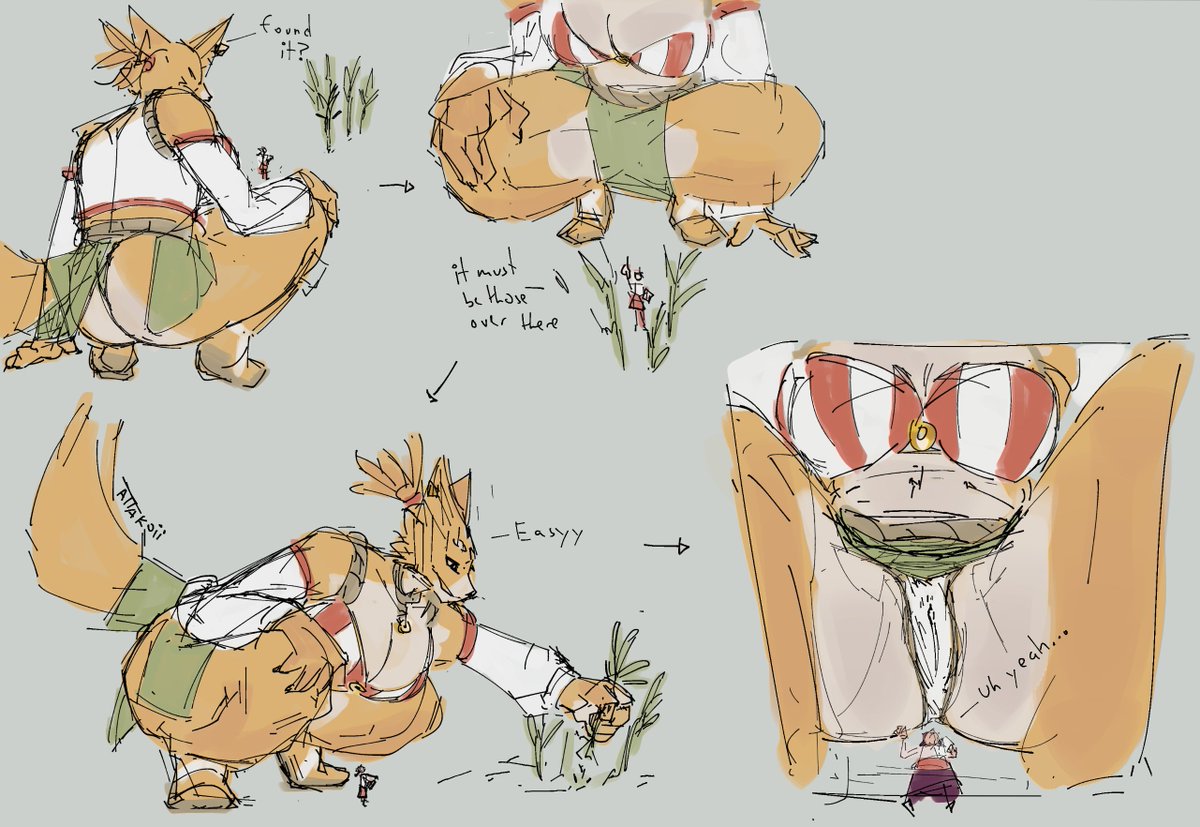 colored doodles from before the clothes change #macromarch #Giantess