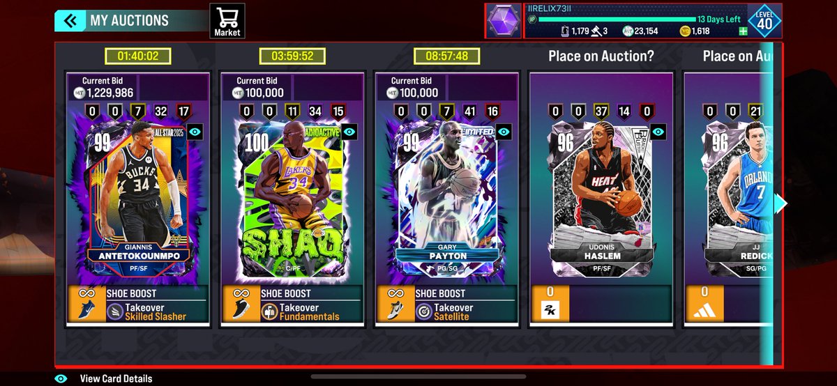IIrelix's tweet image. My 100 Overall Shaq is also on the auction house, go crazy