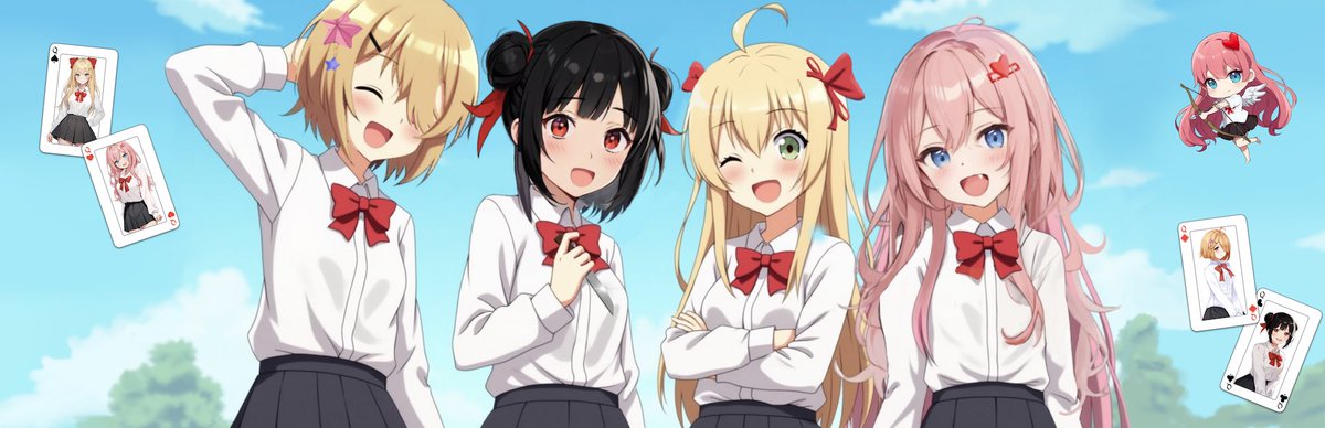 #Streamer? #Vtuber?
You can still get free Steam Keys for our #visualnovel "Dere Quartet" to play and stream it on #Steam, even before release!
The game is perfect for #streaming: witty, surprising, cute, no NSFW content, and not too long: One route 1-2 hours. 
Contact us via DM!