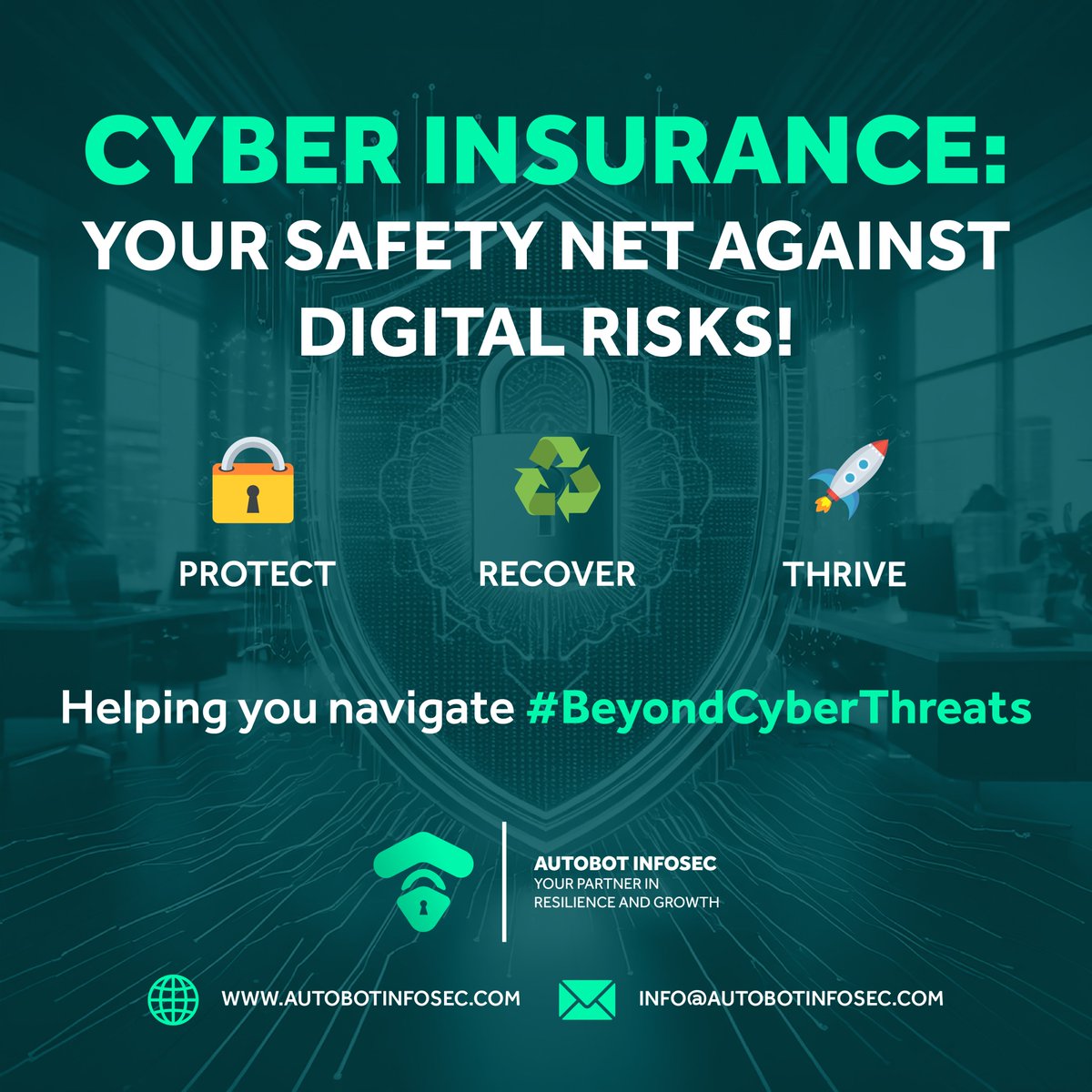 AutobotInfosec's tweet image. 🛡️ Cyber threats are real—get protected with Autobot Infosec’s Cyber Insurance!
✅ Coverage against breaches & attacks
✅ Risk mitigation & rapid recovery support
🔗 autobotinfosec.com
#CyberInsurance #CyberSecurity #AutobotInfosec