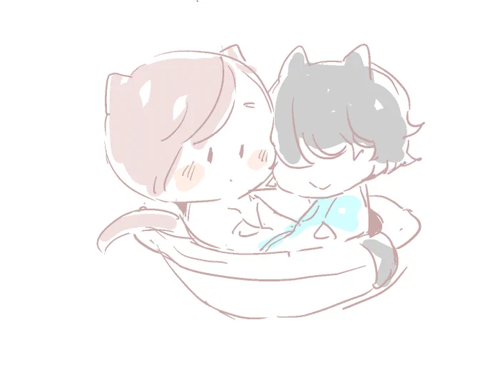 猫=土鍋と思ったので土鍋につっこんでみたというちびキャラでした! 